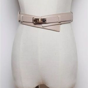 Beige belt - adjustable Hermes style